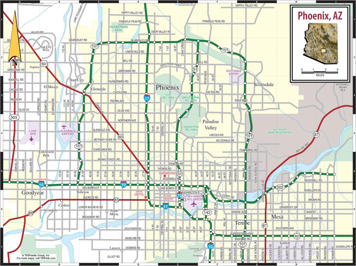 Phoenix (Arizona) mapa