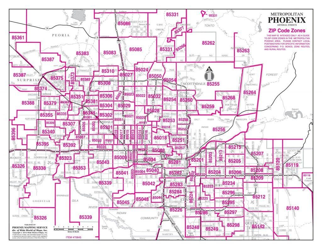 codi postal mapa Phoenix az