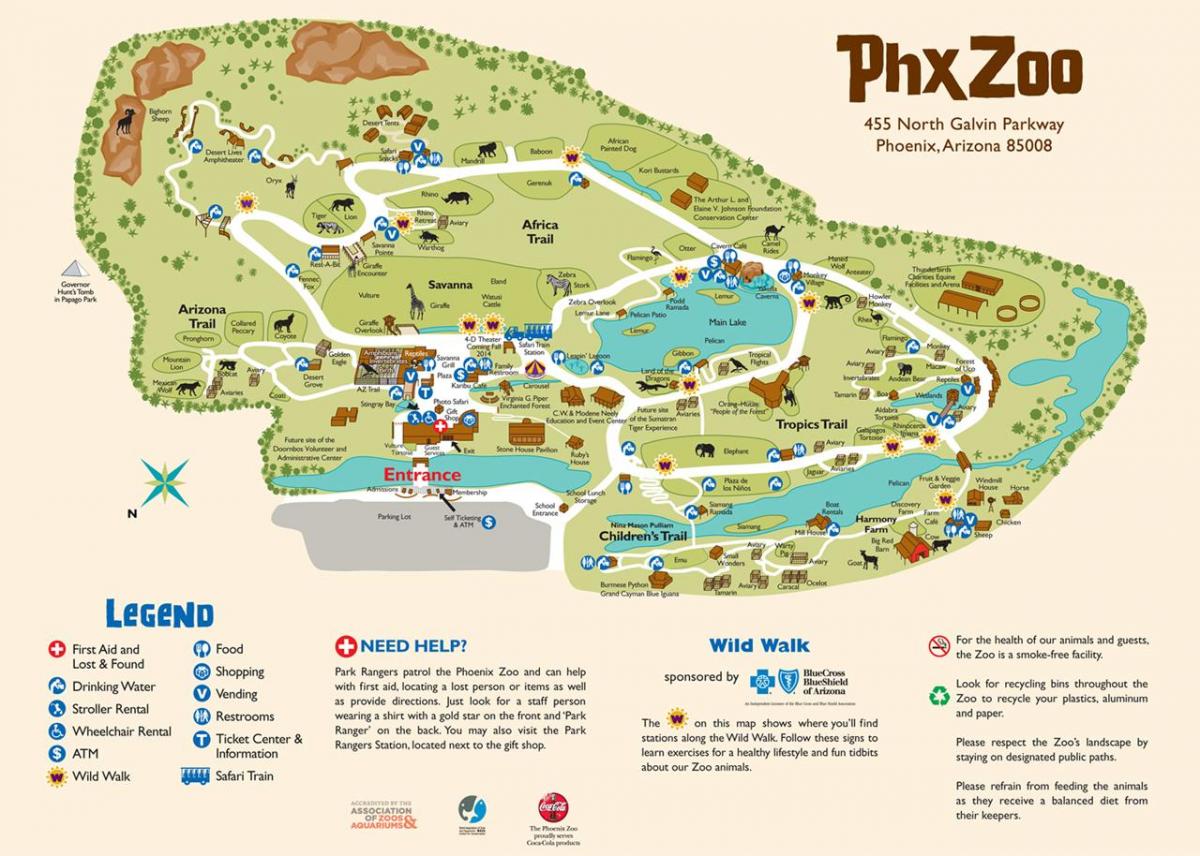 mapa de Phoenix Zoo
