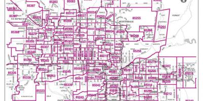 Ciutat de Phoenix codi postal mapa