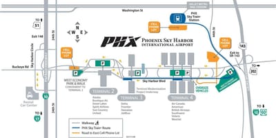 Sky harbor mapa
