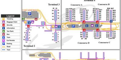 Mapa de Phoenix sky harbor aeroport